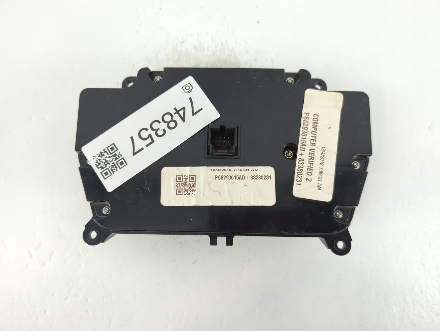2017-2022 Dodge Charger Climate Control Module Temperature AC/Heater Replacement P/N:20170907 P68293615AD Fits OEM Used Auto