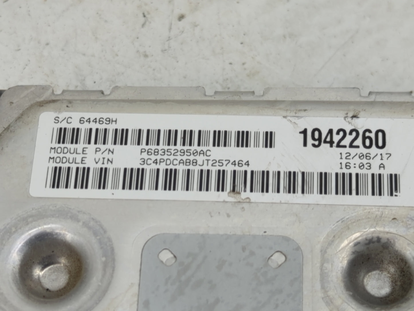 2016-2020 Dodge Journey PCM Engine Control Computer ECU ECM PCU OEM P/N:P68352950AC P68259127AB Fits Fits 2016 2017 2018 201