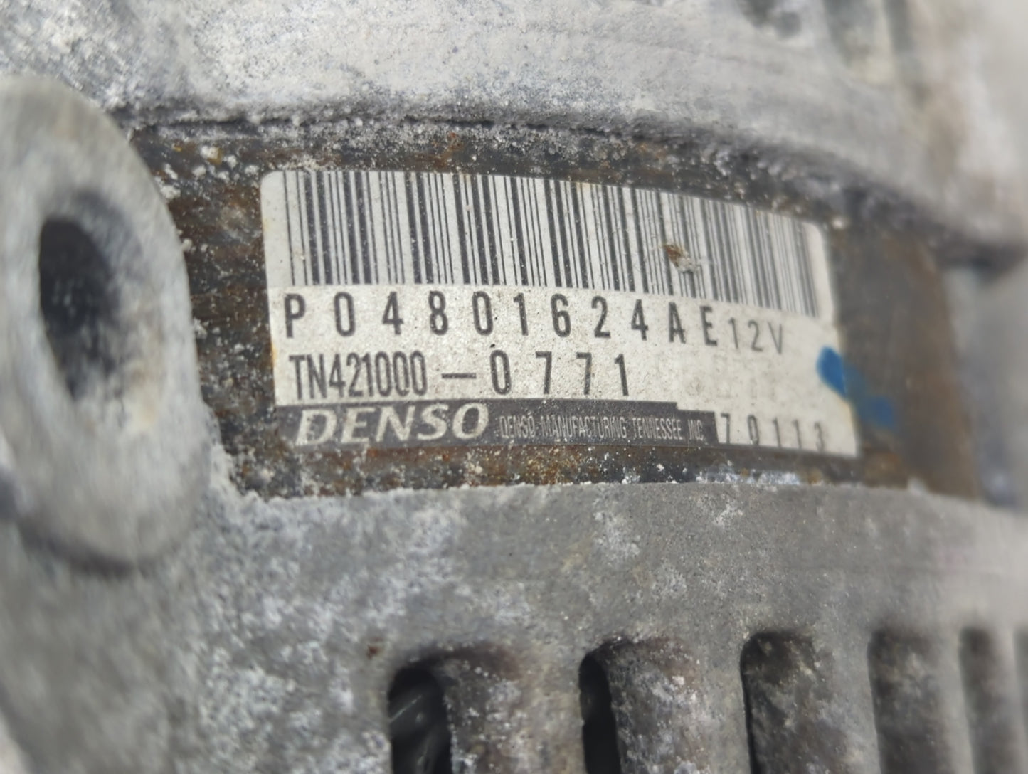 2011-2019 Dodge Journey Alternator Replacement Generator Charging Assembly Engine OEM P/N:04801624AE Fits OEM Used Auto Part