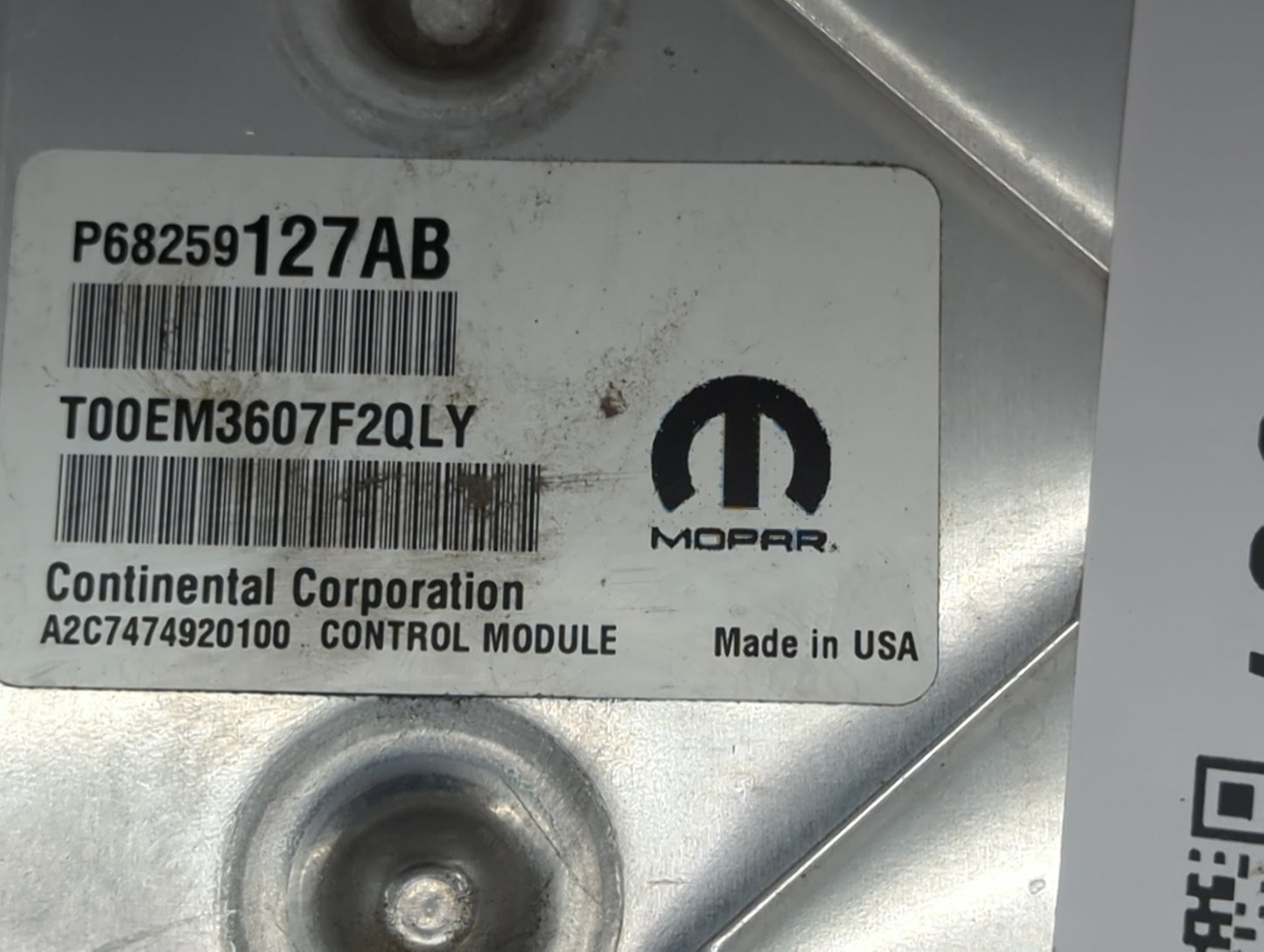 2016-2020 Dodge Journey PCM Engine Control Computer ECU ECM PCU OEM P/N:P68259127AB T00EM3607F2QLY Fits OEM Used Auto Parts
