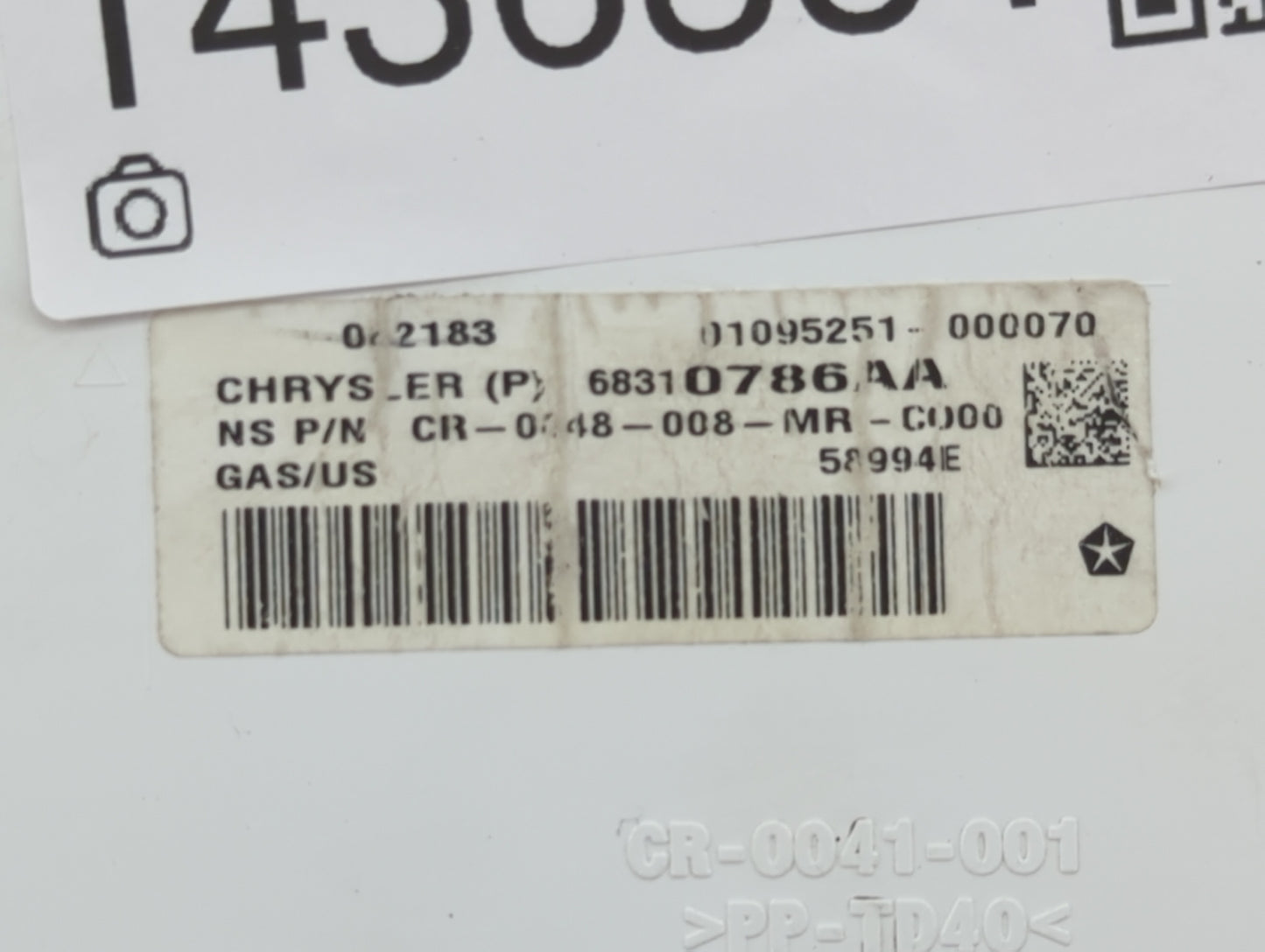 2018 Dodge Journey Instrument Cluster Speedometer Gauges P/N:68310786AA Fits OEM Used Auto Parts - Oemusedautoparts1.com