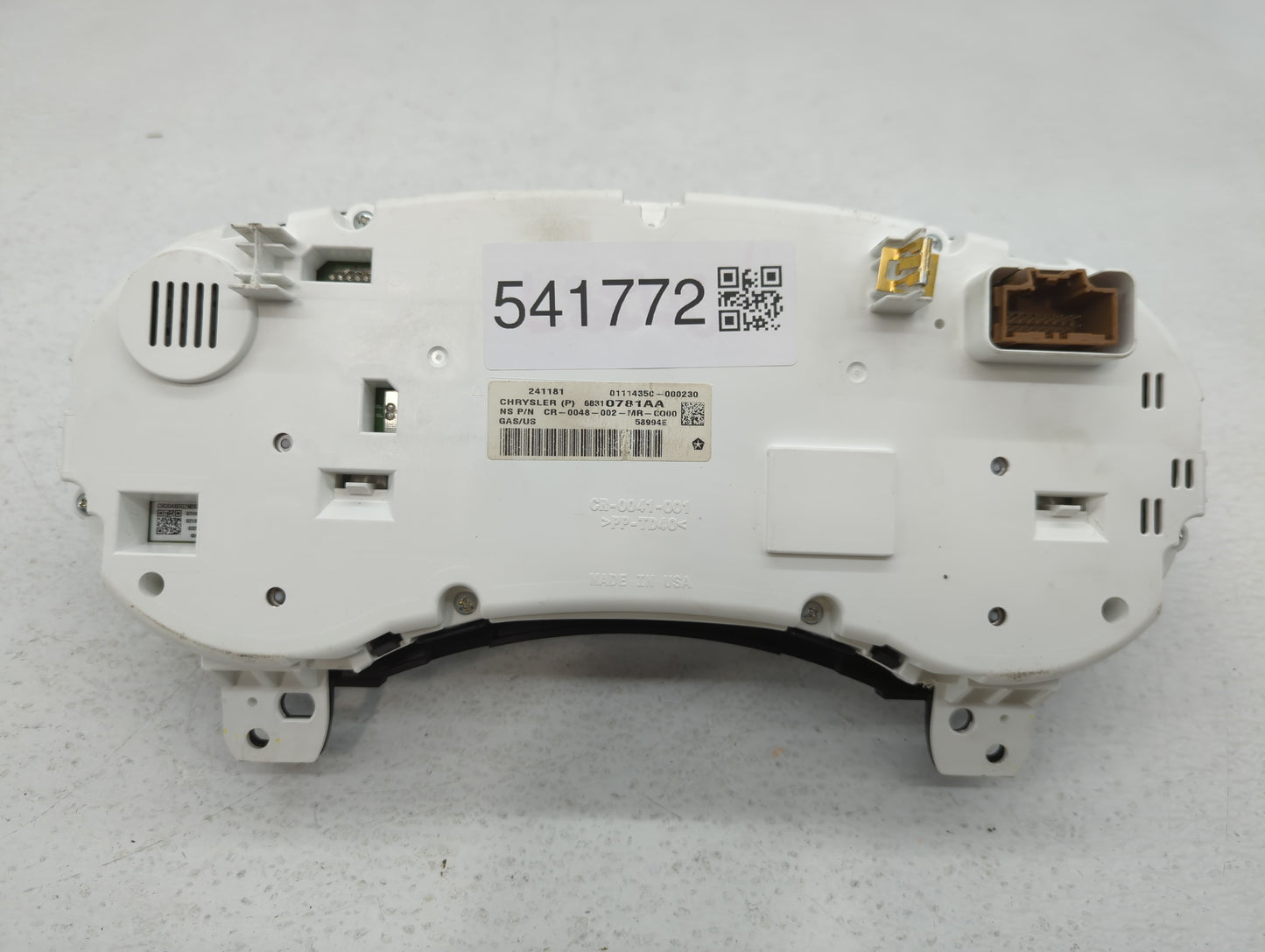 2018 Dodge Journey Instrument Cluster Speedometer Gauges P/N:68310781AA Fits OEM Used Auto Parts - Oemusedautoparts1.com