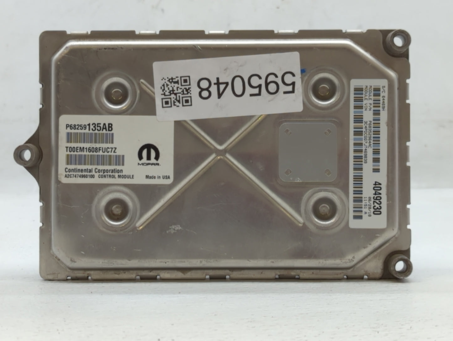 2016-2019 Dodge Journey PCM Engine Control Computer ECU ECM PCU OEM P/N:P68259135AB Fits Fits 2016 2017 2018 2019 OEM Used A