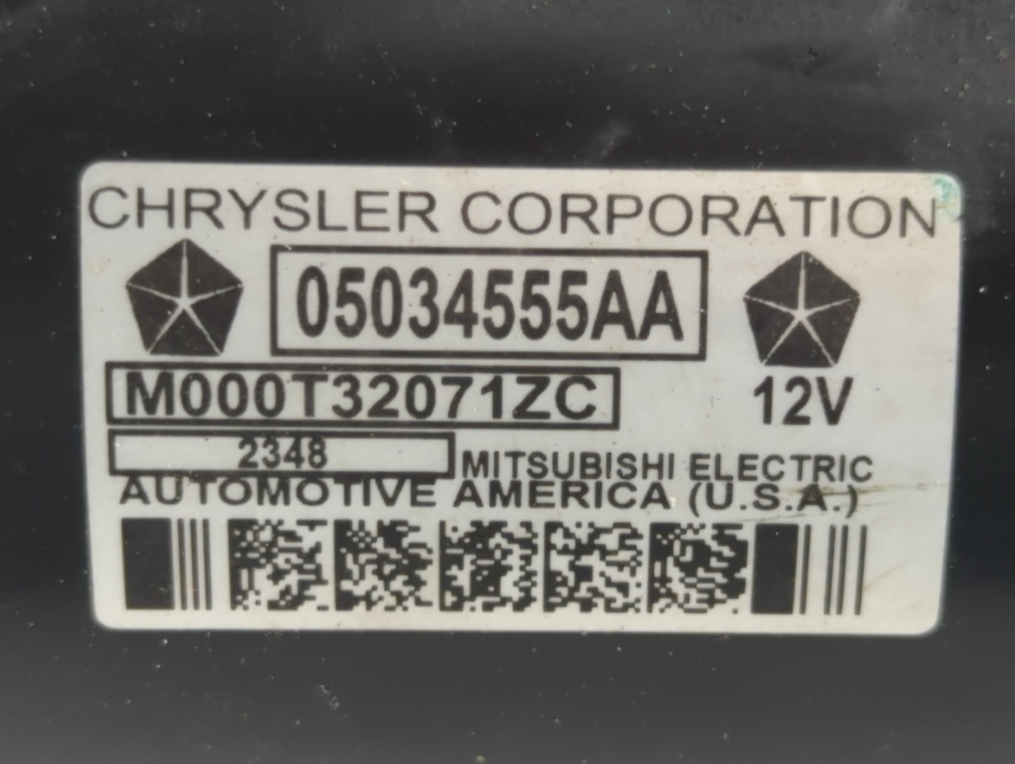 2009-2020 Dodge Journey Car Starter Motor Solenoid OEM P/N:05034555AA M000T32071ZC Fits OEM Used Auto Parts - Oemusedautopar