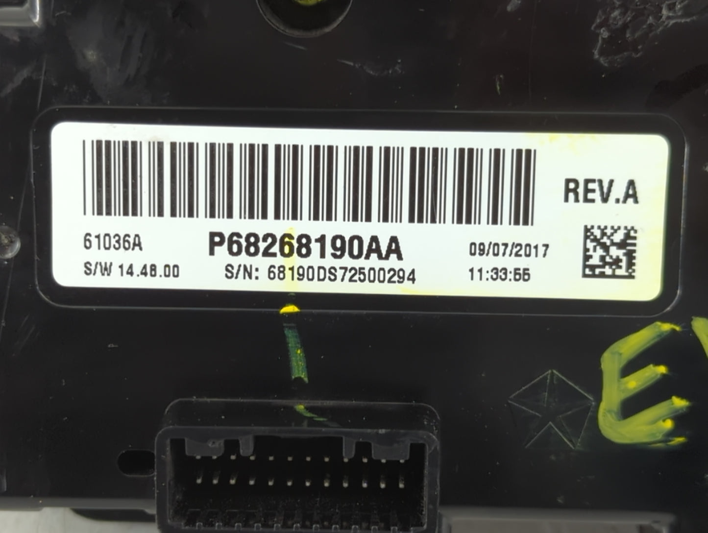 2018 Dodge Ram 1500 Climate Control Module Temperature AC/Heater Replacement P/N:P68268190AA Fits OEM Used Auto Parts - Oemu