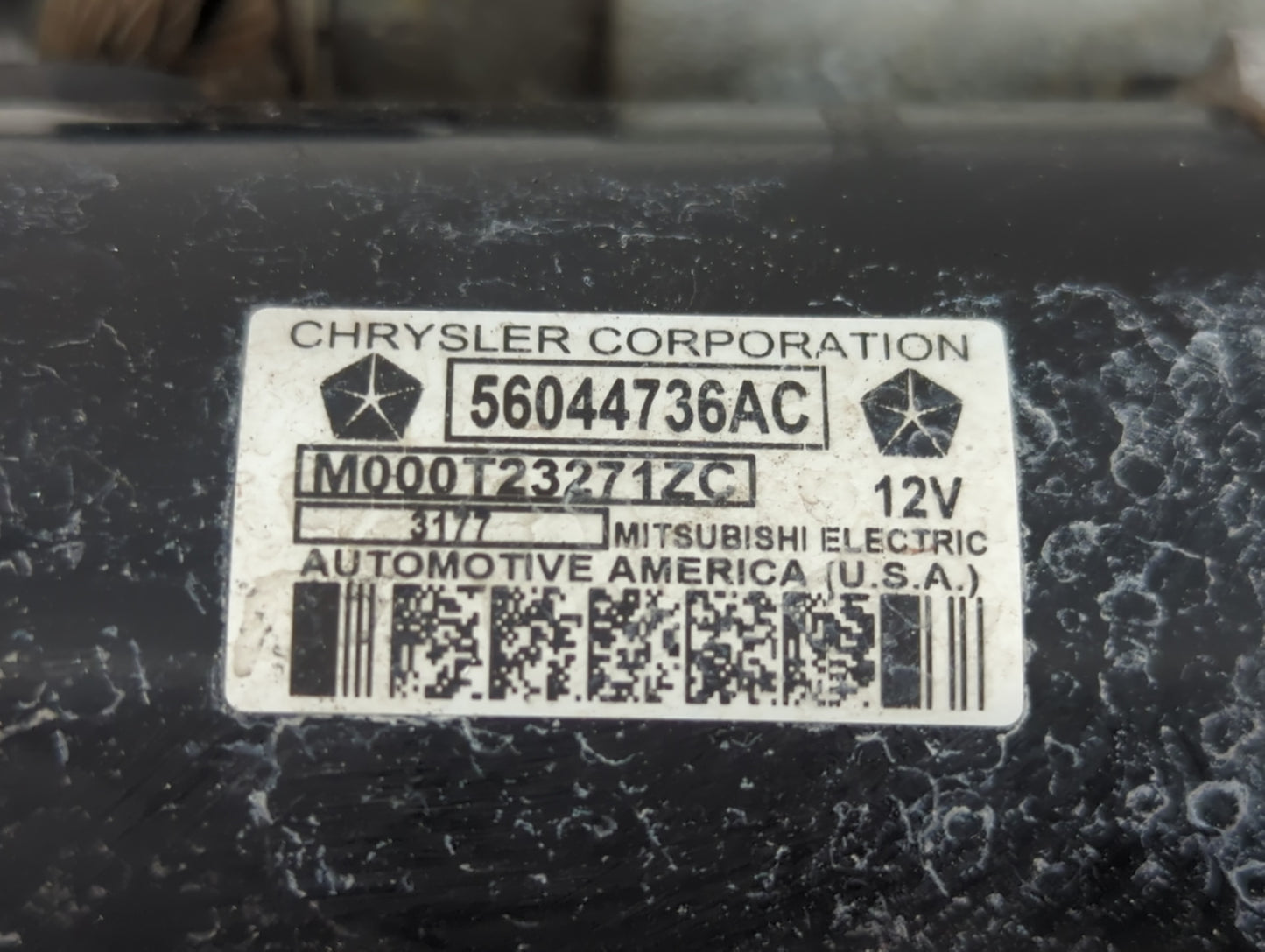 2018 Dodge Ram 1500 Car Starter Motor Solenoid OEM P/N:56044736AC Fits OEM Used Auto Parts - Oemusedautoparts1.com