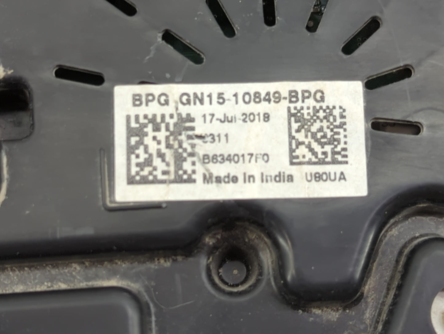 2018-2019 Ford Ecosport Instrument Cluster Speedometer Gauges P/N:GN15-10849-BPG Fits Fits 2018 2019 OEM Used Auto Parts - O