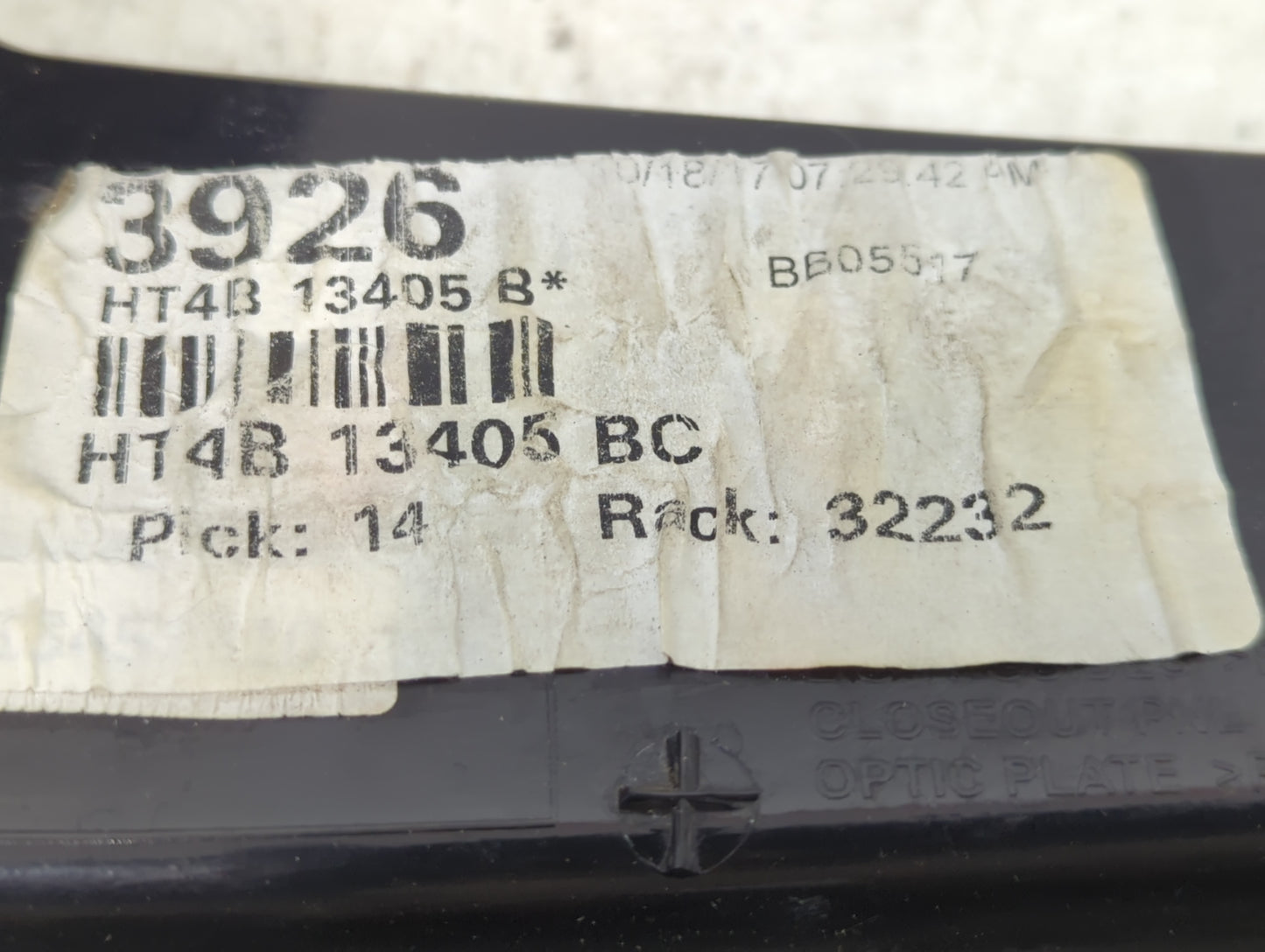 2015-2018 Ford Edge Tail Light Assembly Driver Left OEM P/N:HT4B 13405 B Fits Fits 2015 2016 2017 2018 OEM Used Auto Parts -