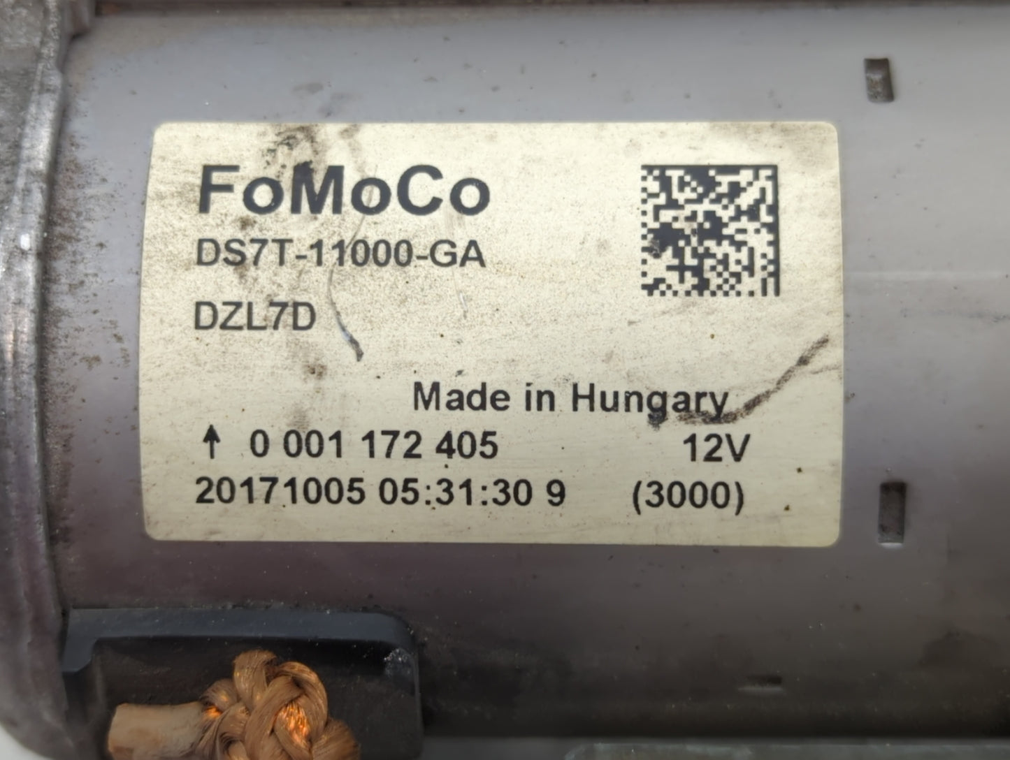 2015-2018 Ford Edge Car Starter Motor Solenoid OEM P/N:DS7T-11000-GA Fits Fits 2015 2016 2017 2018 2020 OEM Used Auto Parts