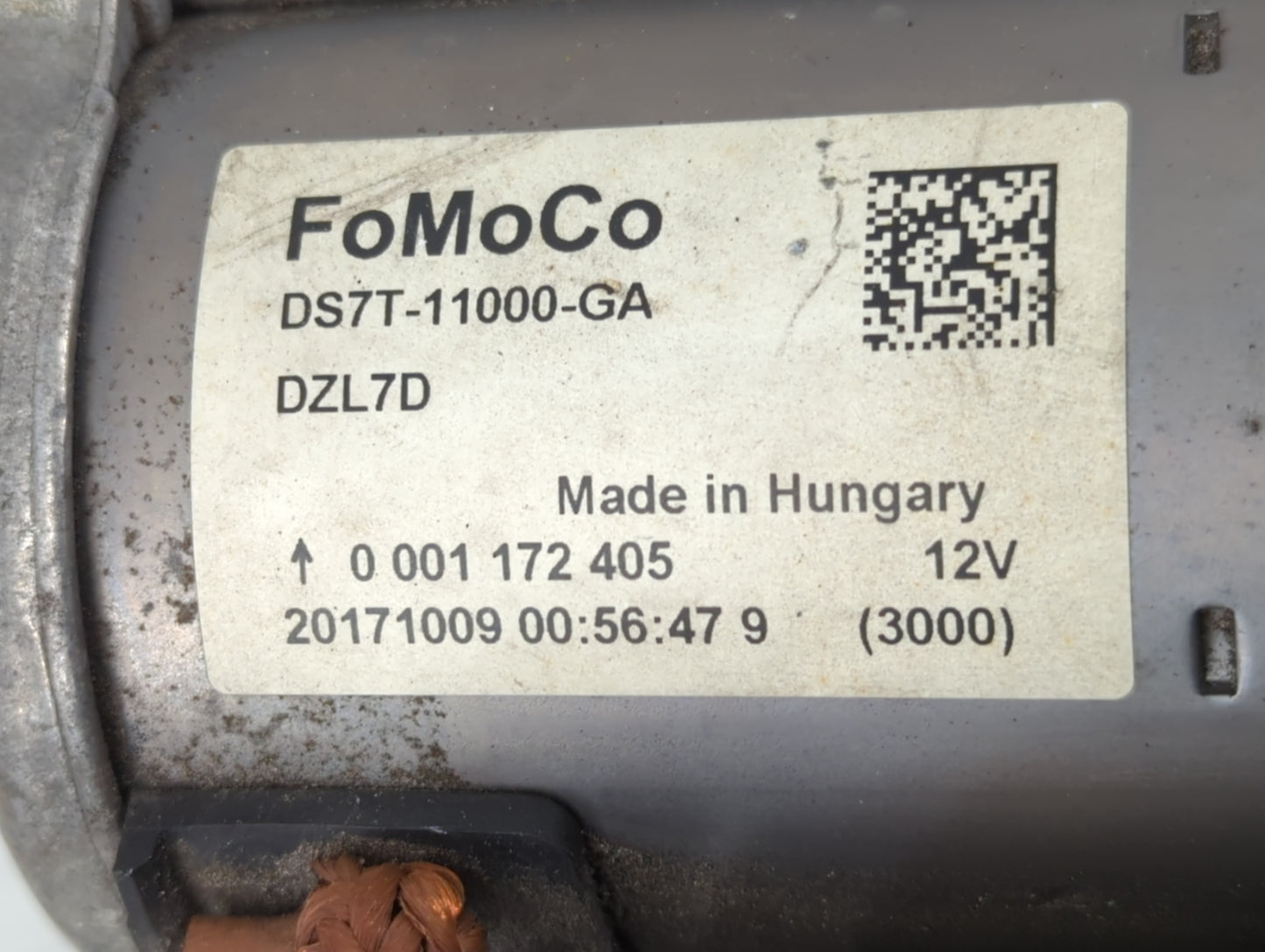 2015-2018 Ford Edge Car Starter Motor Solenoid OEM P/N:0 0001 172 405 DS7T-11000-GA Fits Fits 2015 2016 2017 2018 2020 OEM U