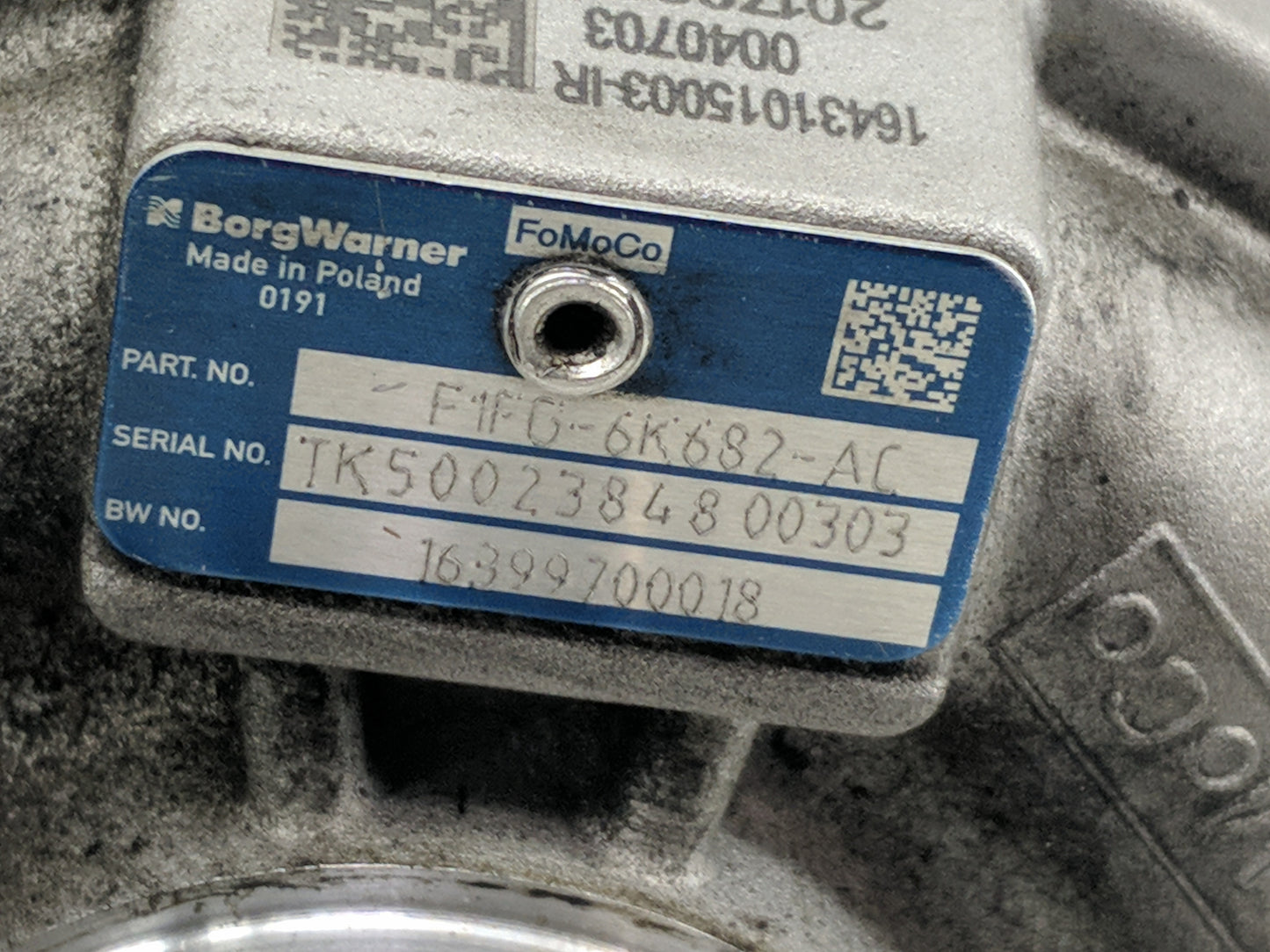 2017 Ford Escape Turbocharger Turbo Charger Super Charger Supercharger - Oemusedautoparts1.com
