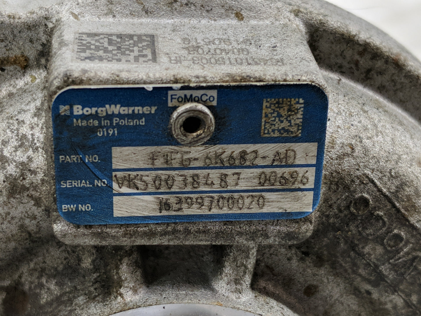 2017 Ford Escape Turbocharger Turbo Charger Super Charger Supercharger - Oemusedautoparts1.com
