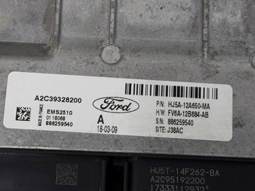 2017-2019 Ford Escape PCM Engine Control Computer ECU ECM PCU OEM P/N:HU5T-14F262-BA HJ5A-12A650-MA Fits Fits 2017 2018 2019 OEM Used Auto Parts