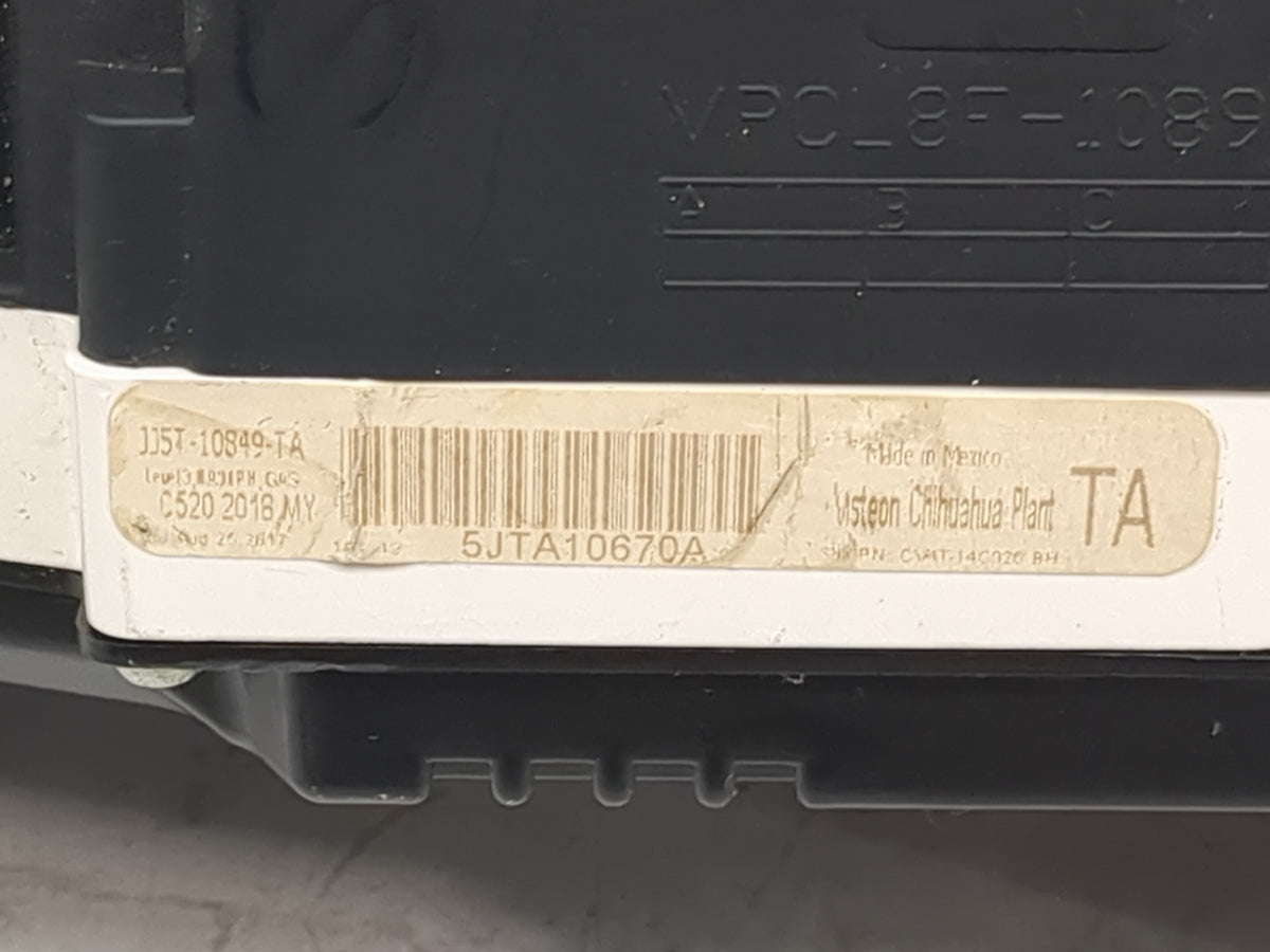 2018 Ford Escape Instrument Cluster Speedometer Gauges P/N:JJ5T-10849-TA 5JTA10670A, CJ5T-14C026-BH Miles: Fits OEM Used Aut