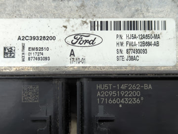 2017-2019 Ford Escape PCM Engine Control Computer ECU ECM PCU OEM P/N:FV6A-12B684-AB HJ5A-12A650-MA Fits Fits 2017 2018 2019 OEM Used Auto Parts