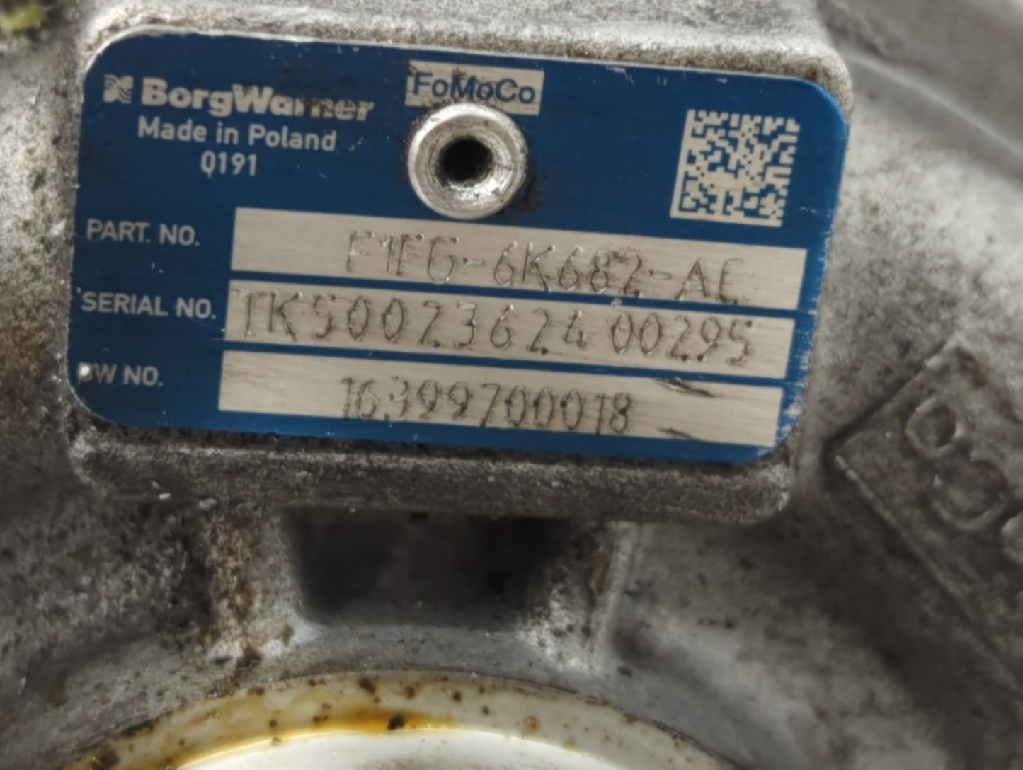 2017 Ford Escape Turbocharger Turbo Charger Super Charger Supercharger - Oemusedautoparts1.com