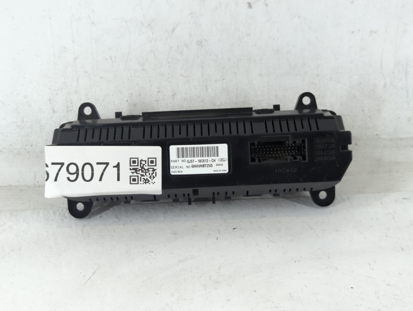 2018-2019 Ford Escape Climate Control Module Temperature AC/Heater Replacement P/N:GJ5T-18C612-CH Fits Fits 2018 2019 OEM Us