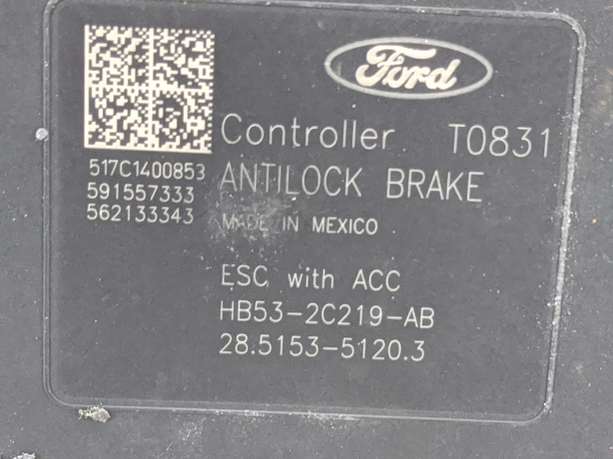 2016-2019 Ford Explorer Anti-Lock Brake ABS Pump Module Actuator OEM P/N:HB53-2C405-AC 25.0220-0698.4 Fits OEM Used Auto Par
