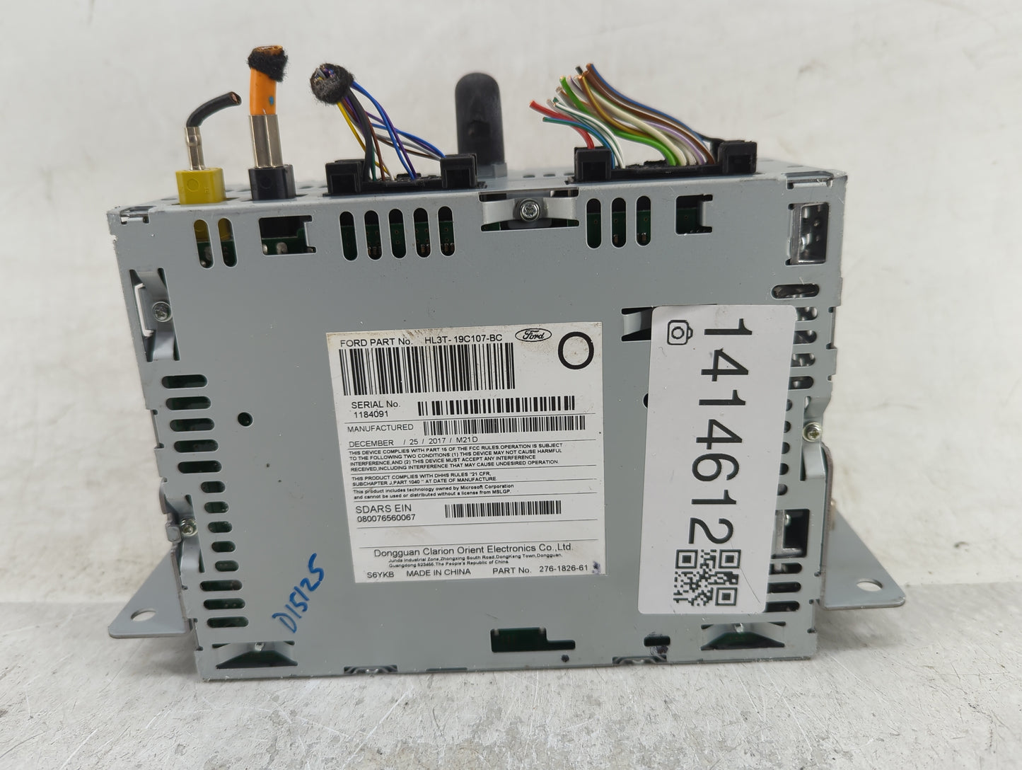 2017-2018 Ford F-150 Radio AM FM Cd Player Receiver Replacement P/N:HL3T-19C107-BC Fits Fits 2017 2018 OEM Used Auto Parts -