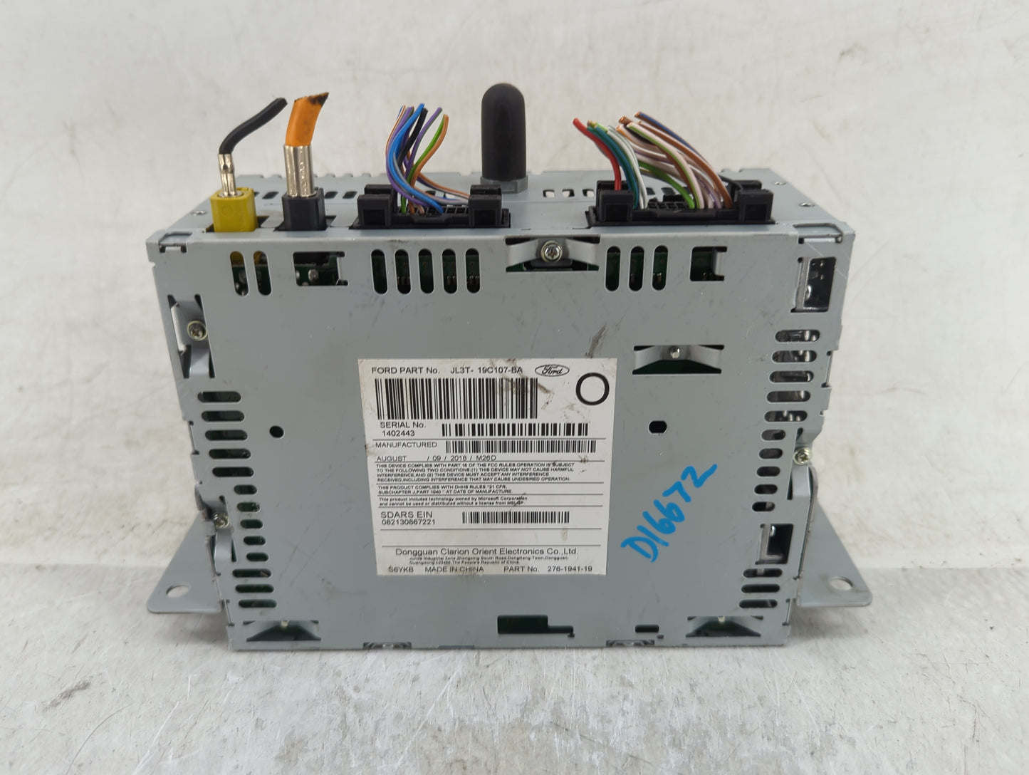 2018 Ford F-150 Radio AM FM Cd Player Receiver Replacement P/N:JL3T-19C107-BA Fits OEM Used Auto Parts - Oemusedautoparts1.c