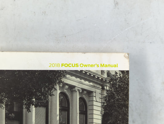 2018 Ford Focus Owners Manual Book Guide P/N:JM5J 19A321 AA OEM Used Auto Parts
