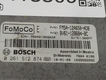 2013-2018 Ford Focus PCM Engine Control Computer ECU ECM PCU OEM P/N:FM5A-12A650-ADB 0 261 S12 874 Fits OEM Used Auto Parts