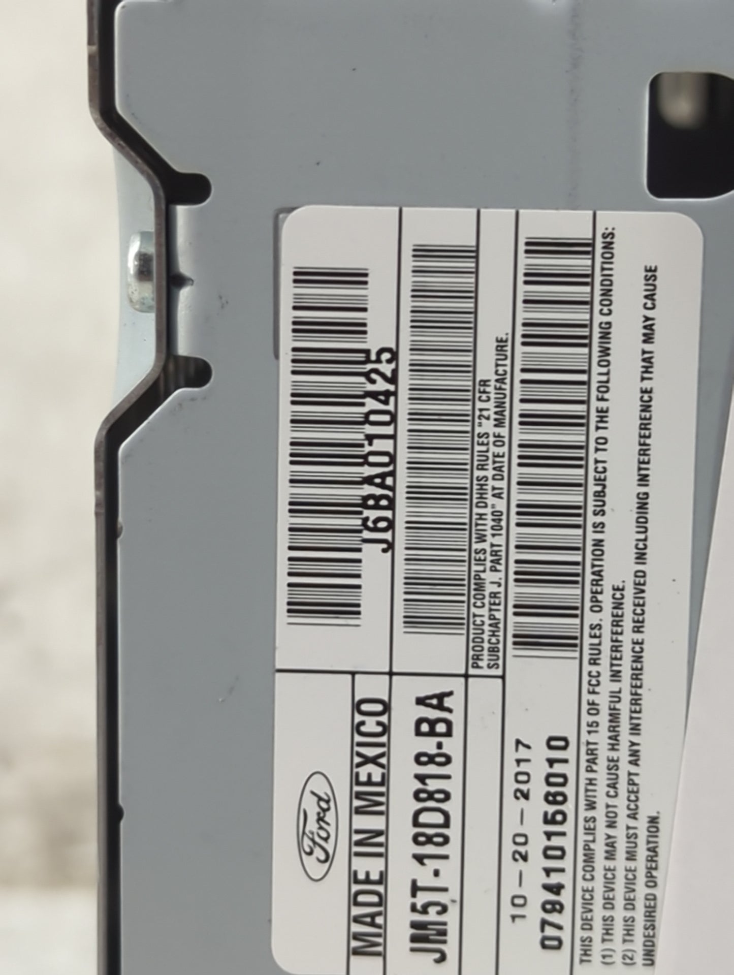 2018 Ford Focus Radio AM FM Cd Player Receiver Replacement P/N:JM5T-18D818-BA Fits OEM Used Auto Parts - Oemusedautoparts1.c