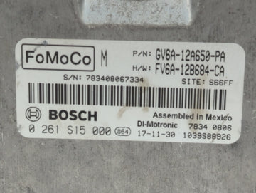 2016-2018 Ford Focus PCM Engine Control Computer ECU ECM PCU OEM P/N:FV6A-12B684-CA GV6A-12A650-PA Fits Fits 2016 2017 2018 OEM Used Auto Parts
