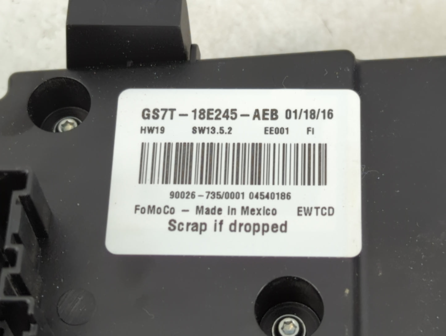 2018 Ford Fusion Climate Control Module Temperature AC/Heater Replacement P/N:GS7T-18E245-AEB Fits OEM Used Auto Parts - Oem