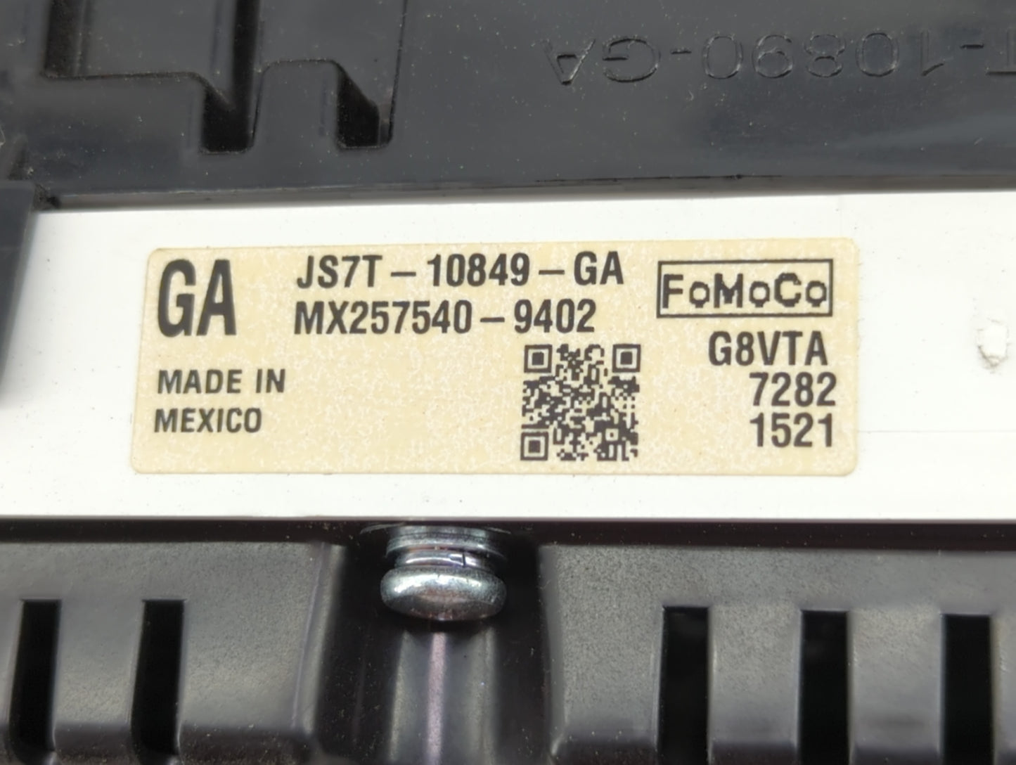2018 Ford Fusion Instrument Cluster Speedometer Gauges P/N:JS7T-10849-GA MX257540-9402 Miles:74K Fits OEM Used Auto Parts -