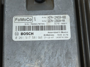 2017-2019 Ford Fusion PCM Engine Control Computer ECU ECM PCU OEM P/N:KS7A-12A650-BCA HS7A-12A650-ABB Fits Fits 2017 2018 2019 OEM Used Auto Parts
