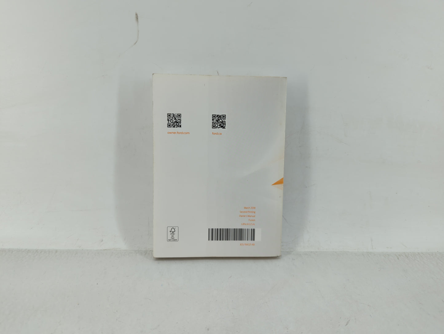 2018 Ford Fusion Owners Manual Book Guide OEM Used Auto Parts - Oemusedautoparts1.com