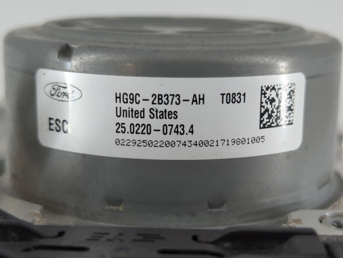 2017-2018 Ford Fusion Anti-Lock Brake ABS Pump Module Actuator OEM P/N:HG9C-2B373-AH Fits Fits 2017 2018 OEM Used Auto Parts