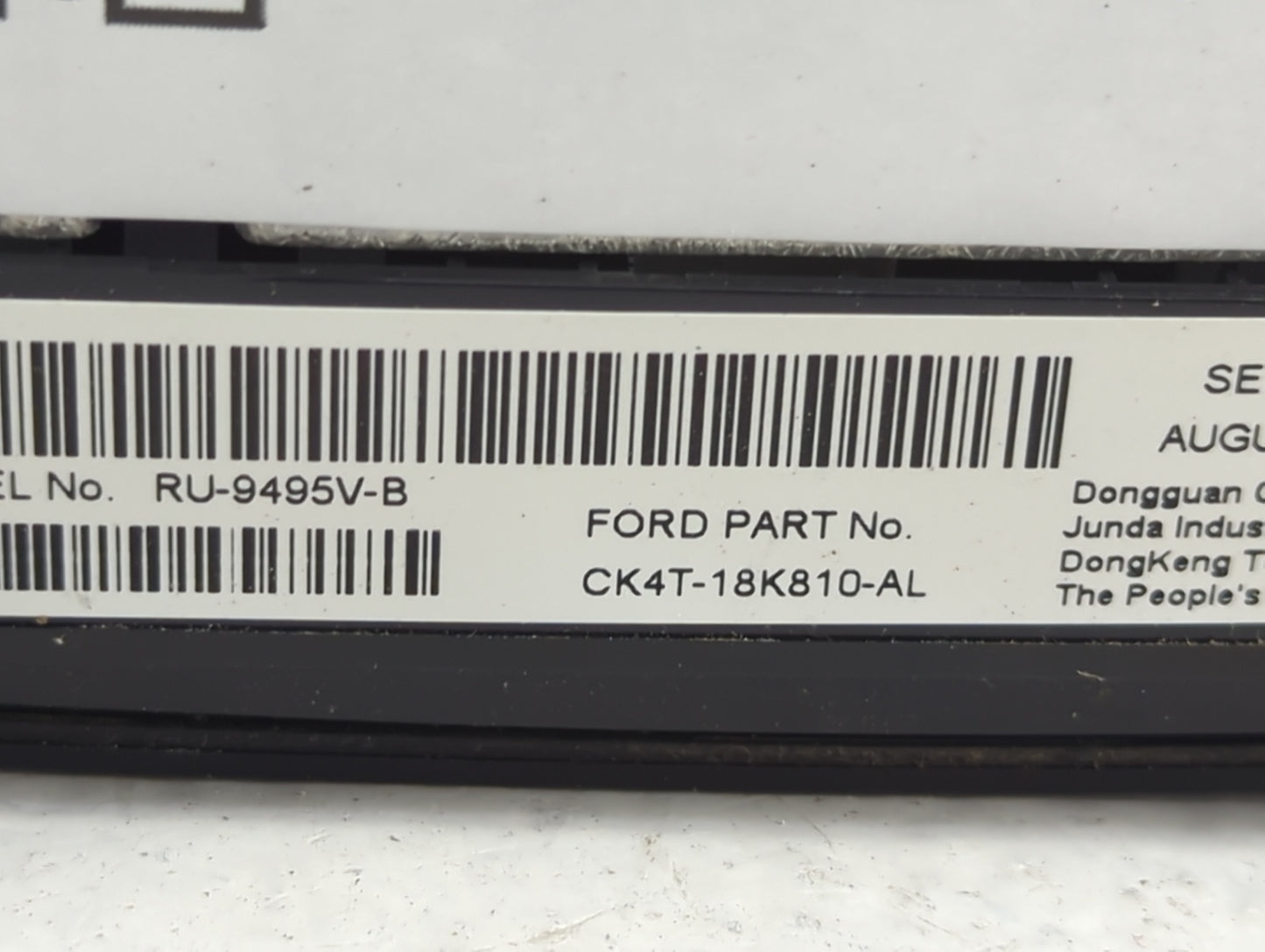2018 Ford Transit 350 Radio AM FM Cd Player Receiver Replacement P/N:CK4T-18K810-AL RU-9495V-B Fits Fits 2016 2017 2019 OEM