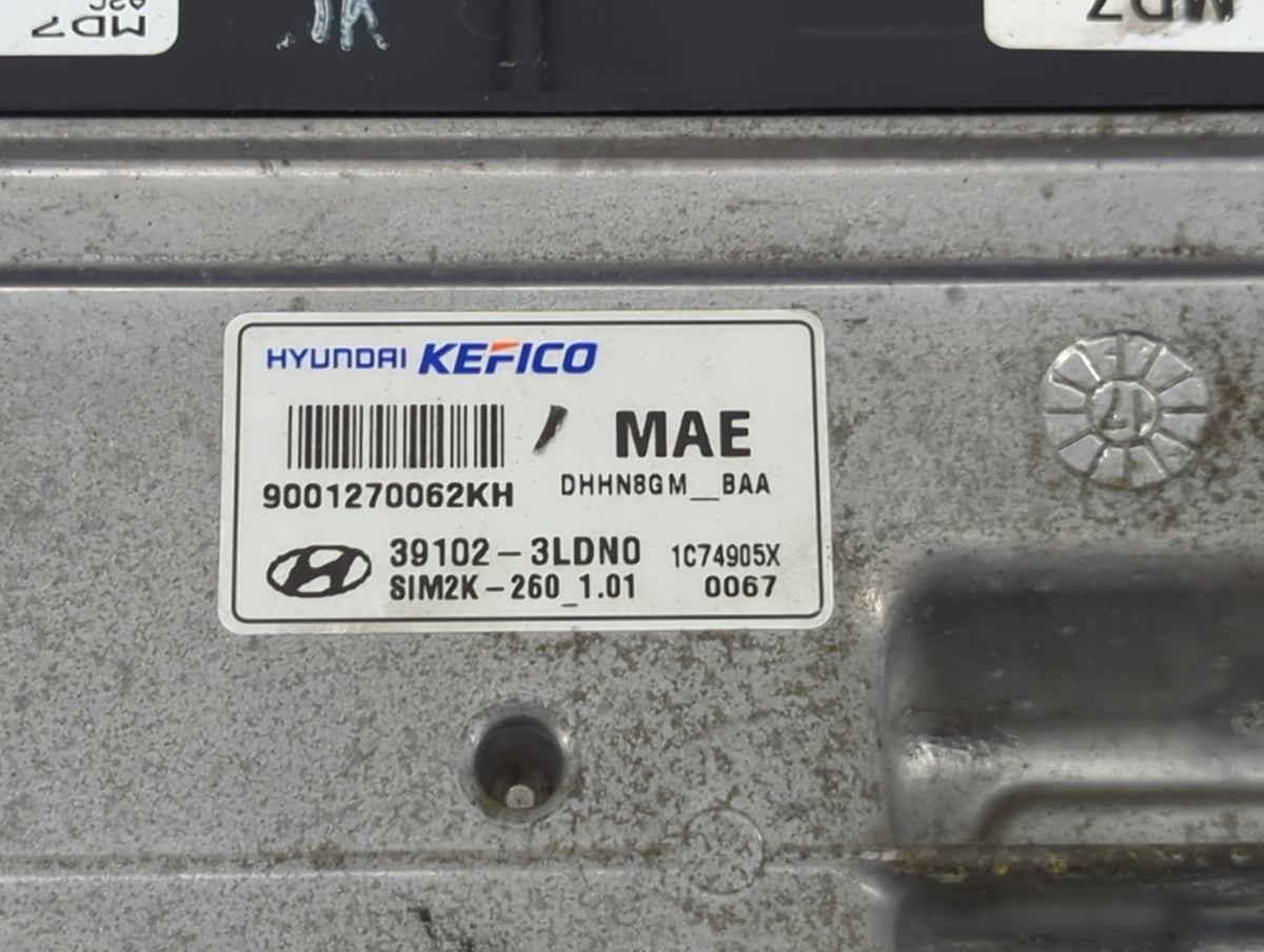 2018-2020 Genesis G80 PCM Engine Control Computer ECU ECM PCU OEM P/N:39102-3LDN0 9001270062KH, SIM2K-260 Fits Fits 2018 201