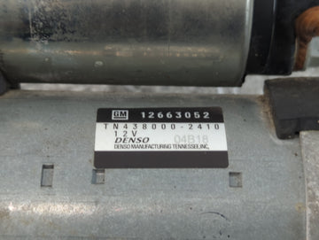 2018-2020 Gmc Terrain Car Starter Motor Solenoid OEM P/N:TN438000-2410 12663052 Fits Fits 2015 2016 2017 2018 2019 2020 2021 OEM Used Auto Parts