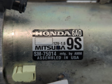 2018-2020 Honda Accord Car Starter Motor Solenoid OEM P/N:SM-75014 Fits Fits 2018 2019 2020 OEM Used Auto Parts