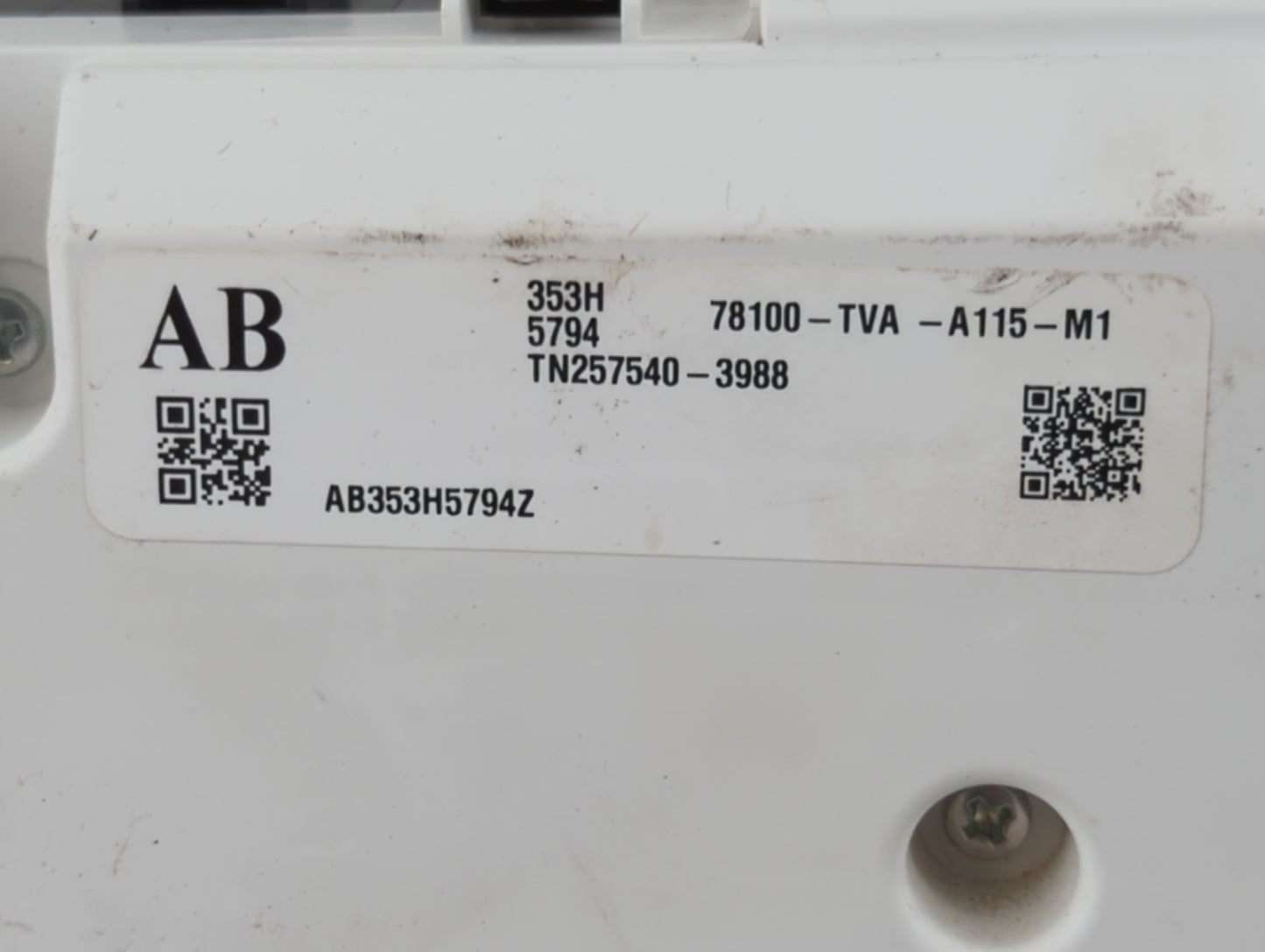 2018-2020 Honda Accord Instrument Cluster Speedometer Gauges P/N:TN257540-3988 78100-TVA-A115-M1 Fits Fits 2018 2019 2020 OE