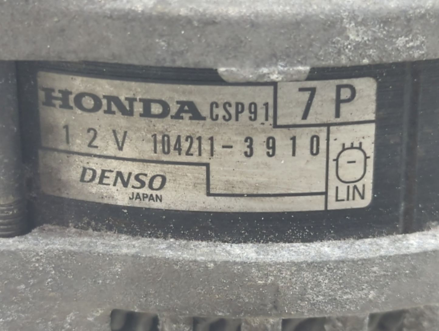 2016-2022 Honda Civic Alternator Replacement Generator Charging Assembly Engine OEM P/N:104211-3910 Fits OEM Used Auto Parts
