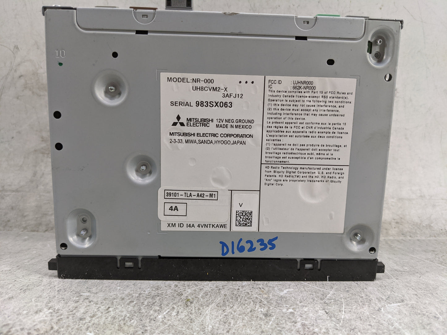 2018-2021 Honda Cr-V Radio AM FM Cd Player Receiver Replacement P/N:NR-000 UH8CVM2-X, UJHNR000 Fits Fits 2018 2019 2020 2021