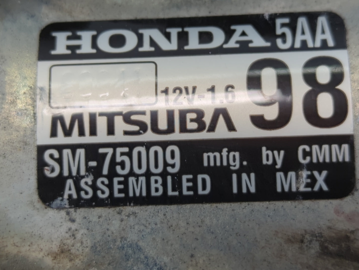 2020 Honda Cr-V Car Starter Motor Solenoid OEM P/N:SM-75009 Fits Fits 2016 2017 OEM Used Auto Parts - Oemusedautoparts1.com