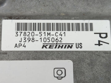 2018 Honda Hr-V PCM Engine Control Computer ECU ECM PCU OEM P/N:37820-51M-C41 Fits OEM Used Auto Parts
