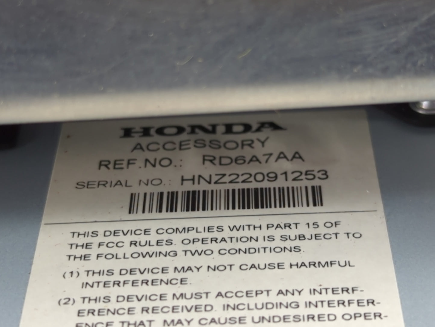 2018 Honda Odyssey Radio AM FM Cd Player Receiver Replacement P/N:RD6A7AA HNZ22091253 Fits OEM Used Auto Parts - Oemusedauto