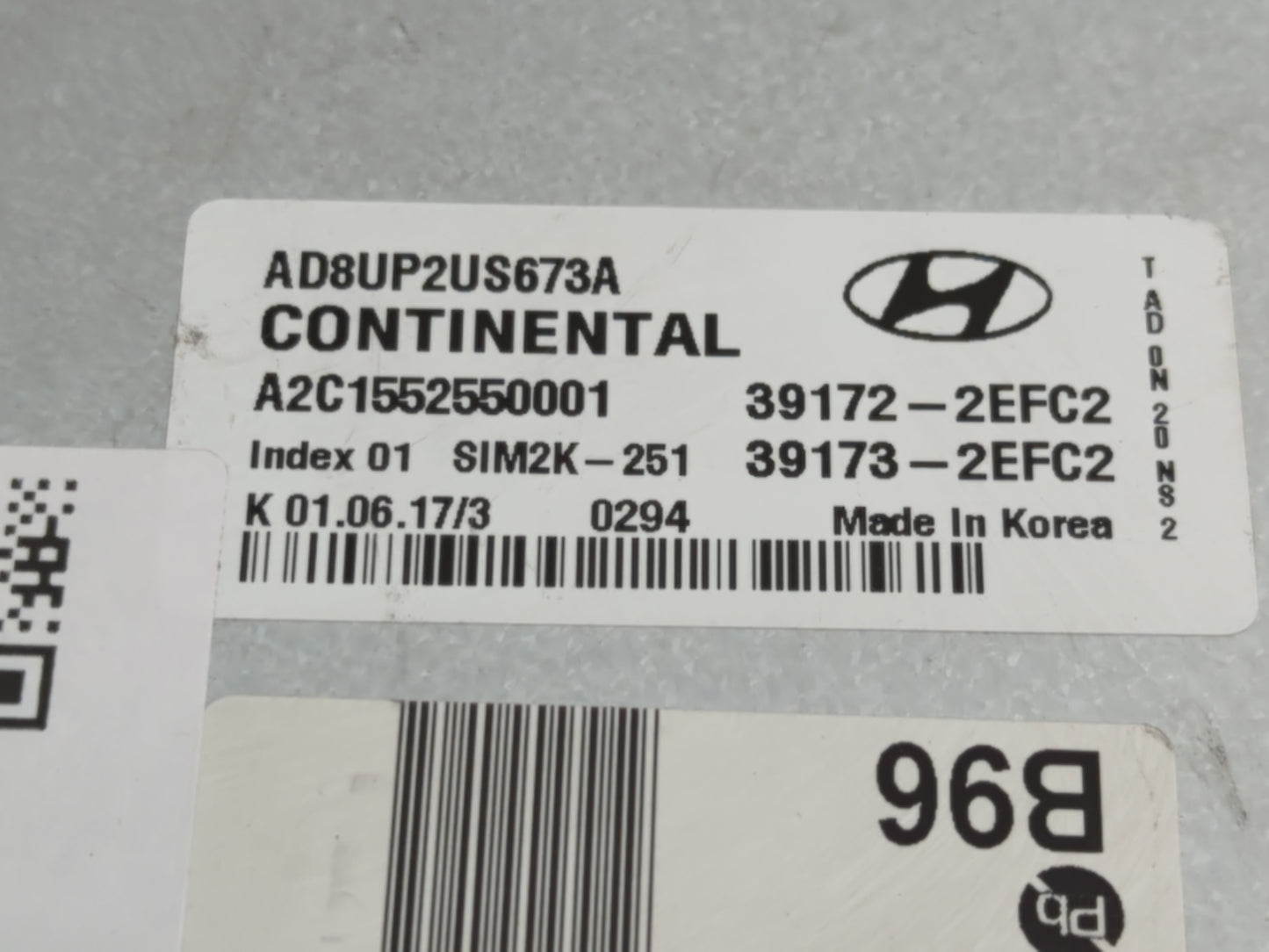 2017-2018 Hyundai Elantra PCM Engine Control Computer ECU ECM PCU OEM P/N:39173-2EFC2 39172-2EFC2 Fits Fits 2017 2018 OEM Us