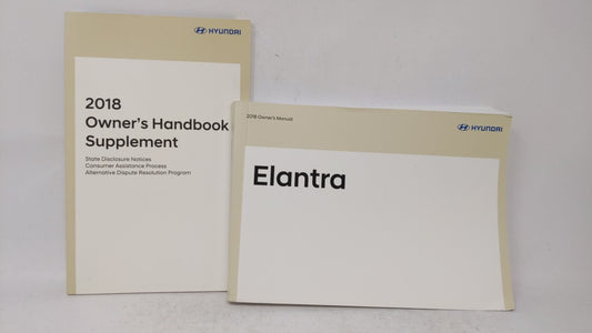 2018 Hyundai Elantra Owners Manual Book Guide OEM Used Auto Parts