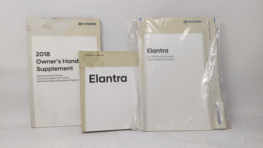 2018 Hyundai Elantra Owners Manual Book Guide OEM Used Auto Parts