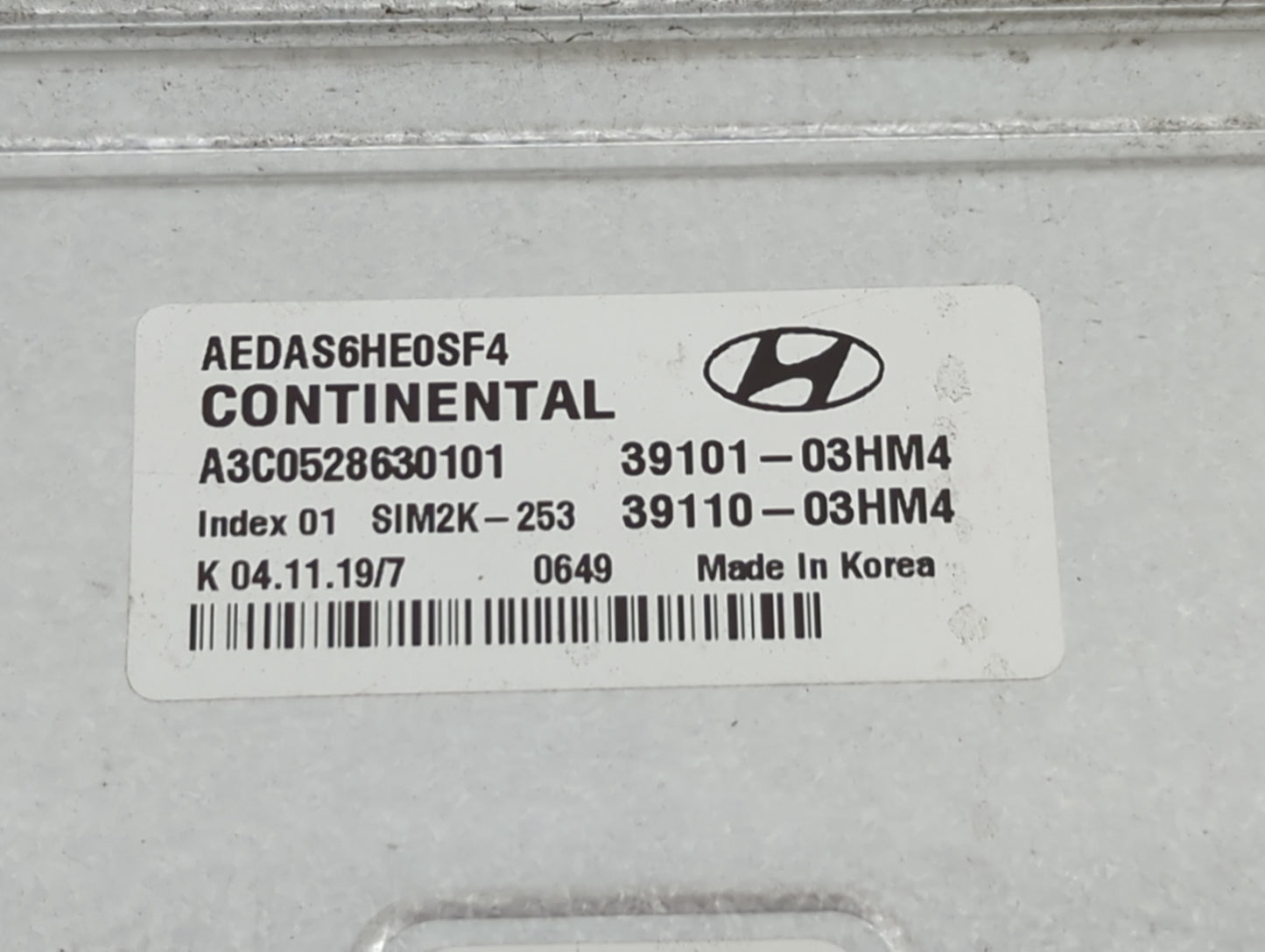 2017-2020 Hyundai Ioniq PCM Engine Control Computer ECU ECM PCU OEM P/N:AEDAS6HE0SF4 A3C0528630101 Fits Fits 2017 2018 2019