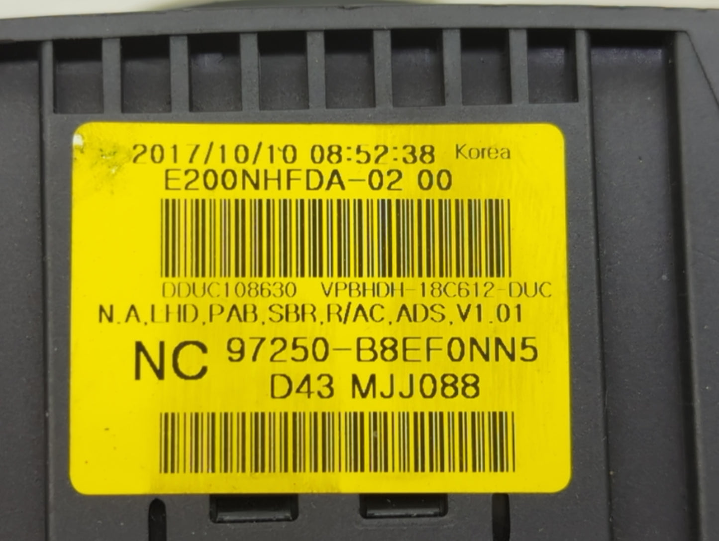 2017-2018 Hyundai Santa Fe Climate Control Module Temperature AC/Heater Replacement P/N:97250-B8EF0NN5 E200NHFDA-0200 Fits O