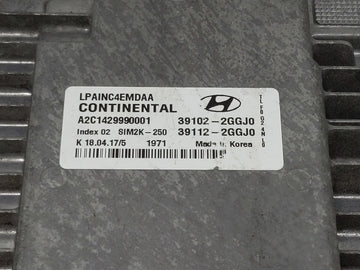 2018-2019 Hyundai Sonata PCM Engine Control Computer ECU ECM PCU OEM P/N:39112-2GGJ0 39102-2GGJ0 Fits Fits 2018 2019 OEM Used Auto Parts