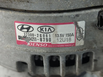 2015-2019 Hyundai Sonata Alternator Replacement Generator Charging Assembly Engine OEM P/N:37300-2G061 Fits OEM Used Auto Parts